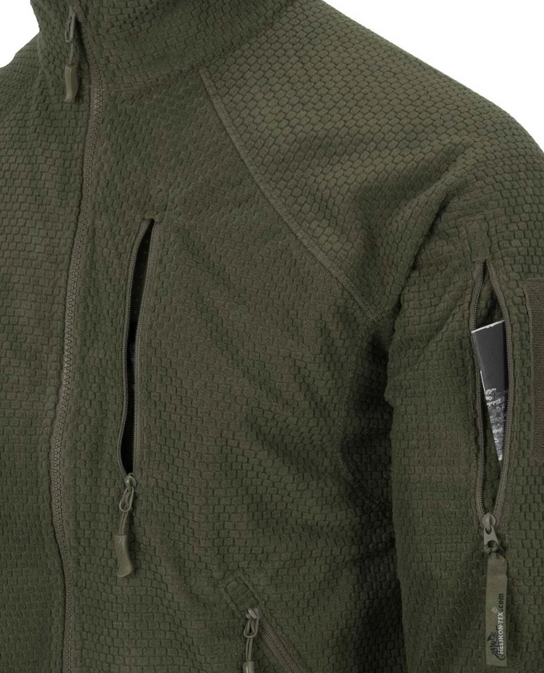 Alpha Tactical Jacket Grid Fleece Olive Green 8 Alpha Tactical Jacket Grid Fleece Olive Green – Bild 6