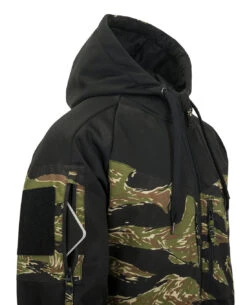 Rogue Hoodie FullZip Black/Tiger Stripe -Taktische Ausrüstung Verkäufe helikon tex rogue hoodie fullzip black tiger stripe bl rhf po 0162a 5