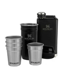 Stanley Adventure Shot Glass & Flask Gift Set 236ml Matt Schwarz