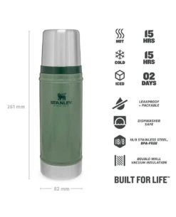 Stanley Classic Vacuum Bottle 0.47l Grün -Taktische Ausrüstung Verkäufe stanley classic vacuum bottle 047l gruen 668500 3