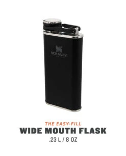 Stanley Classic Wide Mouth Flask 0.23l Matt Schwarz -Taktische Ausrüstung Verkäufe stanley classic wide mouth flask 023l matt schwarz 669701 4