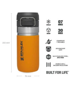 Stanley Quick-Flap Water Bottle 0.47l Safrangelb -Taktische Ausrüstung Verkäufe stanley quick flap water bottle 047l safrangelb 674303 4