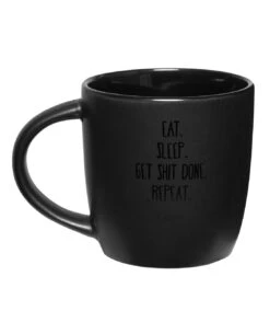 Tasse Eat Sleep Black On Black